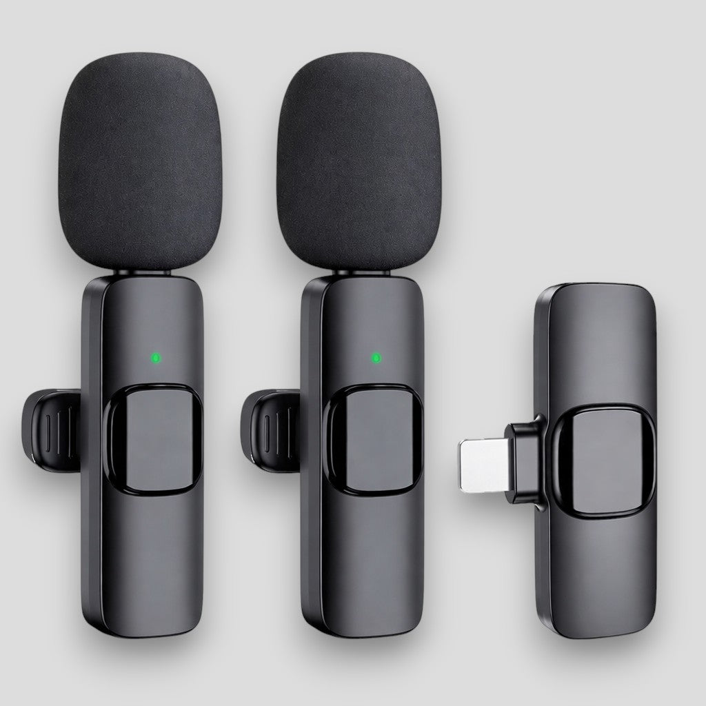 2.4G Wireless Lavalier Microphone for iPhone & Android