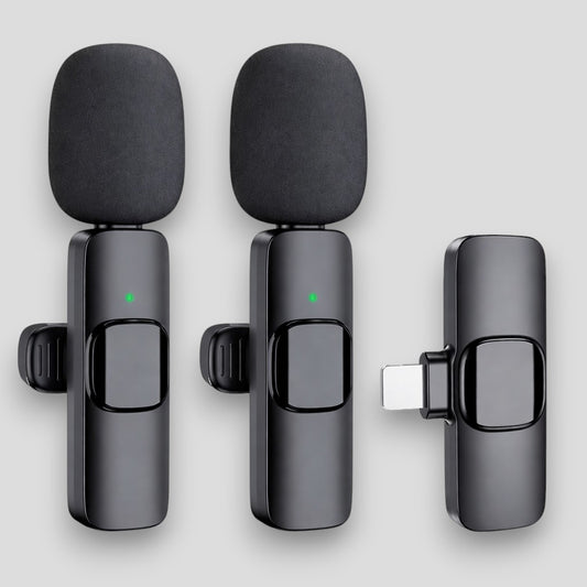 2.4G Wireless Lavalier Microphone for iPhone & Android