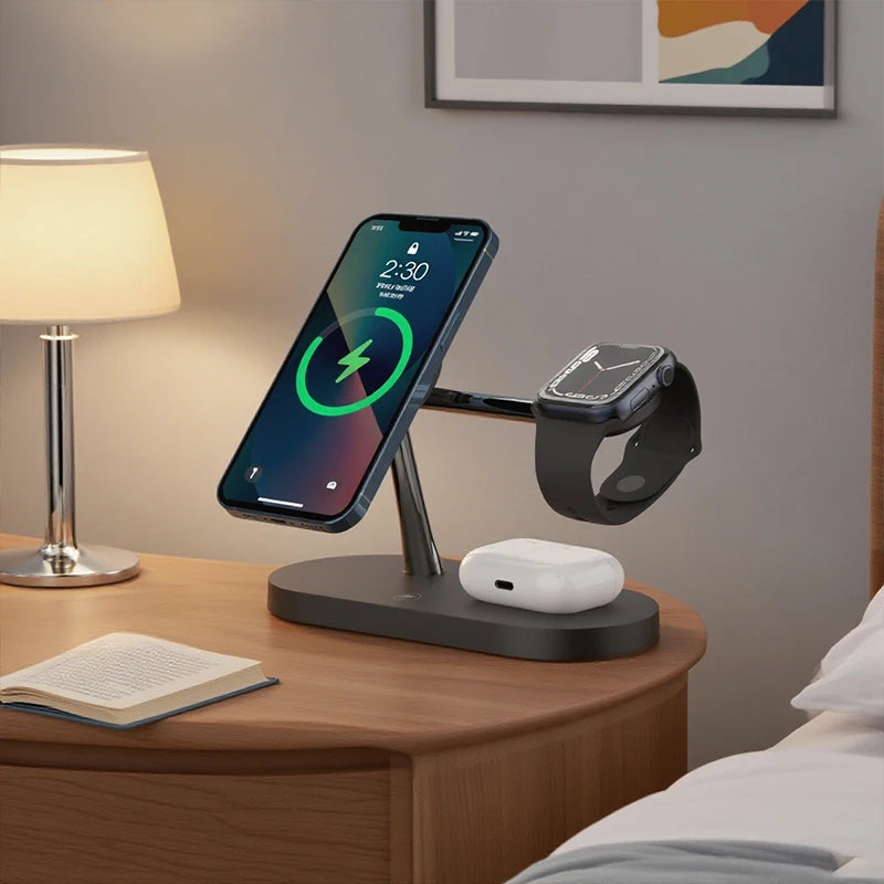 3 In 1 Wireless Charger Stand For iPhone Apple Watch And AirPods
