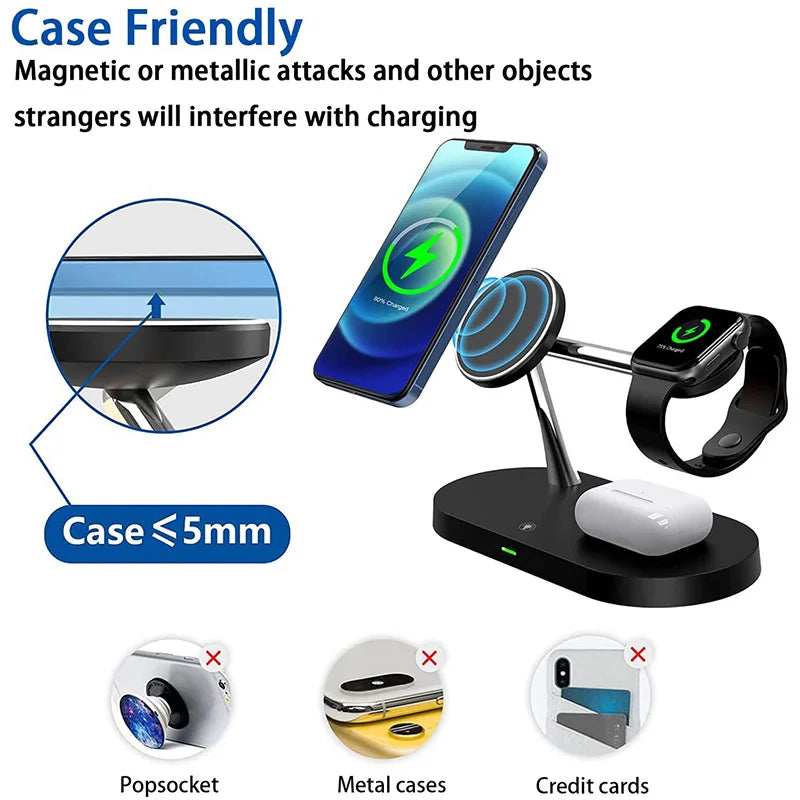 3 In 1 Wireless Charger Stand For iPhone Apple Watch And AirPods