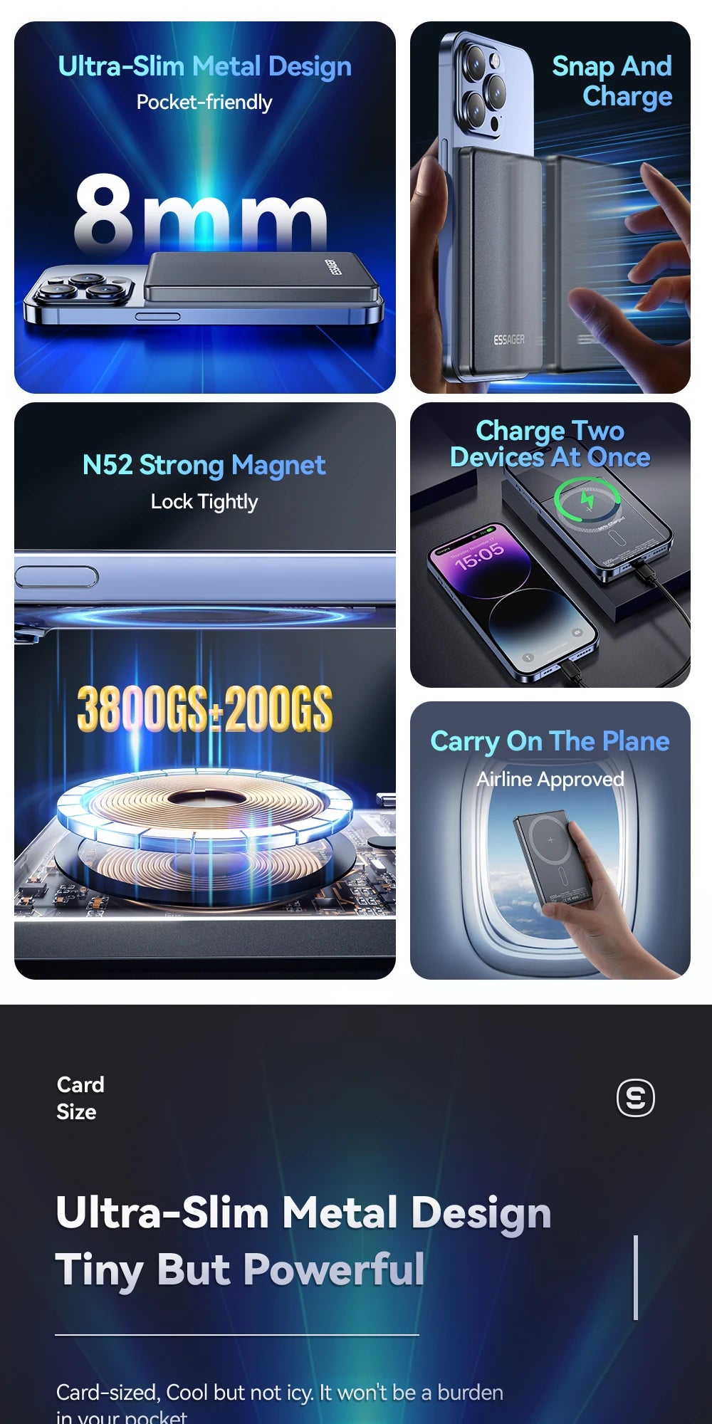 Snap-On Fast Charging Power Bank